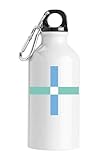 Carabina facile da attaccare Blue Crosshair Gaming Gamer PC Master Race Artwork Tourist Water Bottle Bianco