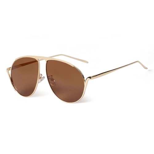 Lunettes de soleil ovales punk femme légères sans marque sur le nez