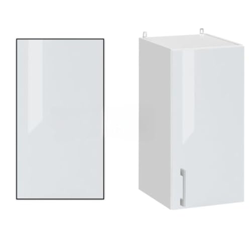 Cuisineandcie - Panneau DE Finition Blanc Brillant pour Meuble Haut Cuisine ECO - Panneau Latéral, Joue de Finition 18mm, Couvre Le coté du Caisson