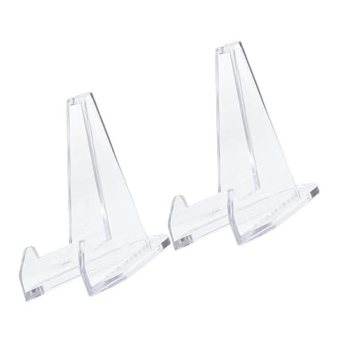 BAZEITFLOW 2個 クリアアクリル展示支架 軽量で持ち運び簡単 スポーツカード 写真 メダル ミニコイン用 イーゼルスタンド 多目的フォトディスプ