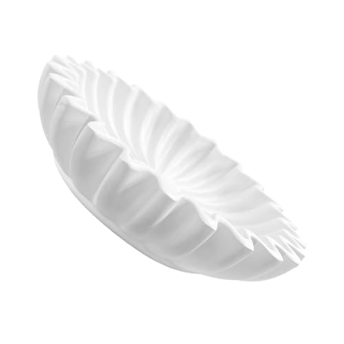 Cuenco decorativo de resina con diseño delicado blanco LALADEFIEE 2