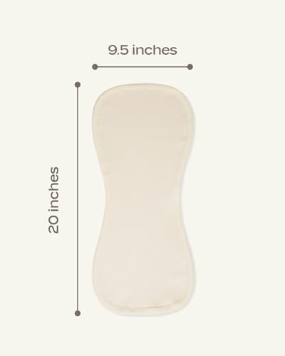 MON CHOU Organic Cotton Burp Cloths for Baby - 100% Pima Cotton Burp Rags - Absorbent, Reversible, Ultra Soft - Premium Burping Cloths for Babies (Ivory with Bloom Back (2 Pack), 20” x 9.5”)2