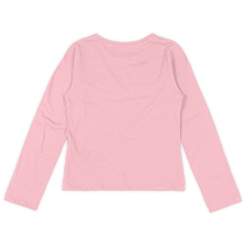 Blusa em meia malha com acabamento antiviral, Marisol, Meninas, Rosa Claro, 10