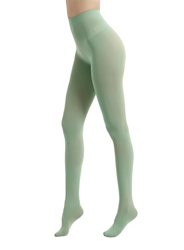 Image of 80D Semi Opaque Tights for Women Stretchable High Waist Womens Stockings Soft Pantyhose with 20+ Colors