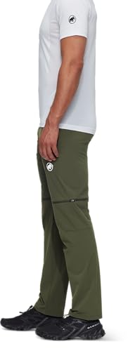 Mammut Outdoor Mens Zip Off Hiking Pants, Dark Marsh, Size 463