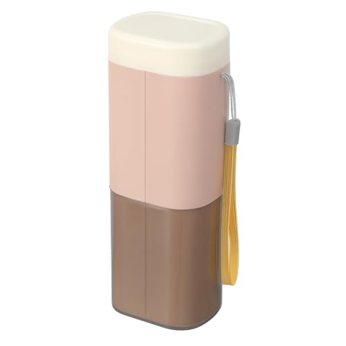 Image of Shopiable Plastic Travel Toothbrush Case Cover | Multifunctional Toothpaste & Towel Holder | Portable Wash Cup Organizer Storage Container Box for Business Trips & Travel | Pink