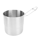 Olla para Acampar de Acero Inoxidable 304, Liviana y Portátil para Cocinar Arroz y Agua, Ideal para Caminatas Picnics (único)