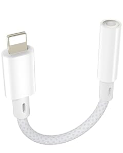 layajia Lightning auf 3.5mm Kopfhöreranschluss Adapter, iPhone Kopfhörer Aux Adapter [MFi Zertifiziert] Dongle Audio Konverter Kompatibel mit iPhone 14 Pro Max 13 12 11 XR XS X 8 7 SE, iPad Pro/Mini