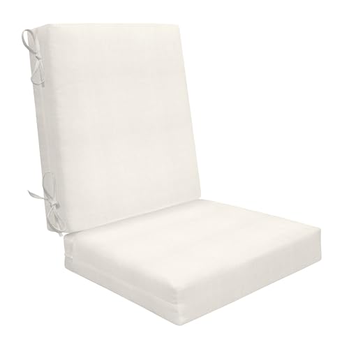 Honeycomb Outdoor Highback, 21 x 42, Textured Solid Bone Chair