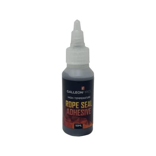 Heat Resistant Black Rope Sealant -Heat Resistant Stove Rope Glue Black 50ml Easy Application - Securing Thermal Rope - Ceramic Fiber Seal - Easily sets - Up to 1000 degree Celsius - 50 ml