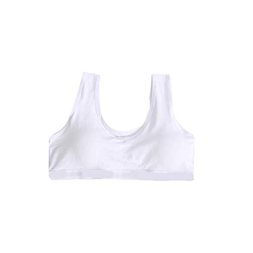 Sanyyanlsy Kids Girls Sport Bra Underclothes Undies Clothes Student Development Period I-Shaped Vest Printed Underwear,White,One Size