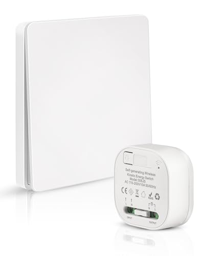 Funkschalter mit Empfänger Funklichtschalter Ohne Batterie Funk...