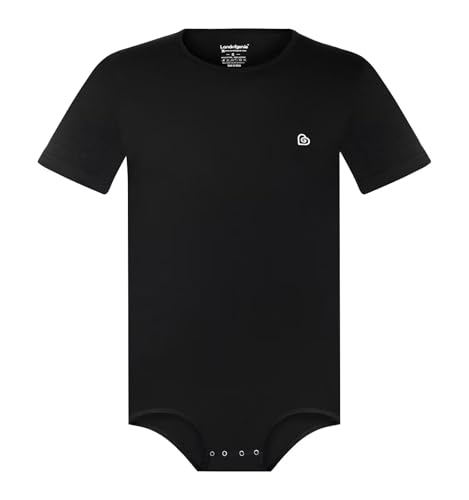 Adult Onesie for Men One Piece Pajama Tops Crotch Snaps Bodysuit Short Sleeve Romper