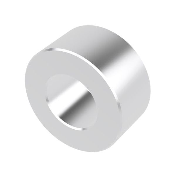 Aluminum Spacer 1/2" OD x 1/4" ID x 1/4" Long-Round Spacer Unthreaded Standoff Bushing Plain Finish, Fits Screws Bolts 1/4" or M6 by Metal Spacers Online (25 Pack)