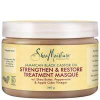 SheaMoisture Maschera per Capelli Strengthen & Restore con Olio di Ricino Nero Giamaicano e Burro di Karité – Maschera per capelli trattati e sfibrati, senza solfati – 1 x 355 ml
