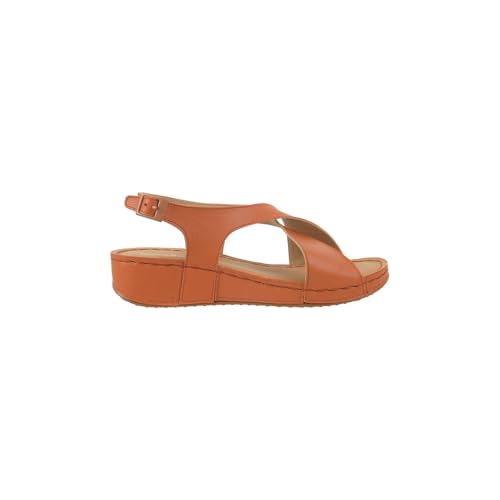Image of Mochi Women Synthetic Leather Cross-Strap Comfort Sandal