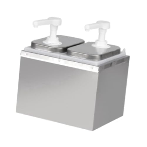 perfk Saucenspender Pumpe Ketchup Sirup Pumpe 2 l Sirup Fructose Druckflasche Sirup Flasche Gewürzpumpe für Hotel Gebrauchsbuffet, 2l 2 Kopf