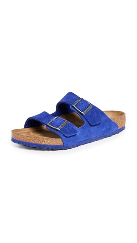 Birkenstock Men's Arizona Sandals, Desert Buck Indigo Blue, 9 Medium US
