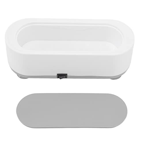 Pilipane Ultrasonic Jewelry Cleaner Machine, Ultrasonic Cleaner Machine for Eye Glasses, Ring, Earring, Necklaces, Watch Strap, Makeup Brush, Professional Eyeglasses Cleaning Machine (White)