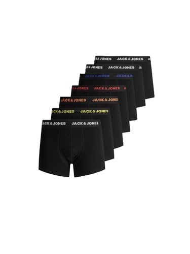 JACK & JONES Herren Boxershorts (7er Pack), Farbe:Mehrfarbig1, Größe:XXL