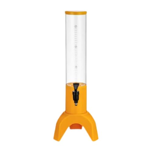 AFXGUSD Dispensador de Bebidas, Dispensador de Cerveza con Grifo, Fácil de Limpiar, para Cenas Y Navidad, Amarillo 1.5l, Individual