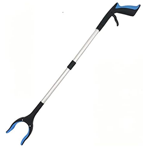 Aptoper Litter Picker, Pick-Up Tool Long Arm Mechanical Grabber Reacher Grab & Grip Rubbish Pick Up Hand Tool,Foldable Lightweight Extender Gripper Tool Long Handy Assist Tool (Blue 1) Cover