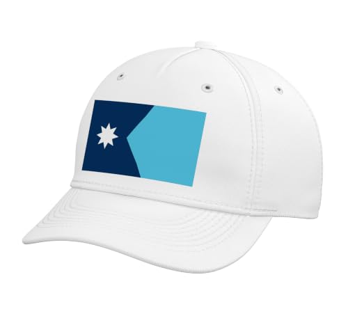 Minnesota State Flag New 2024 Minnesotan Flag North Star MN Adjustable Printed Baseball Hat, White