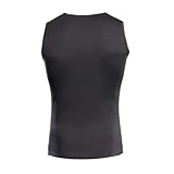 男性水着通気性肌に優しい 2ミリメートルダイビングスーツ水泳タンクトップウェットスーツベストフロントジッパーウォーマー服サーフィンL 黒