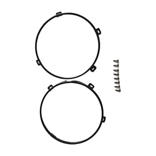 hilopexi Pair 7 Inch Round Headlight Mounting Retaining Bracket Ring Accessories 7'' Headlamp Metal Rings Bezel for Jeep TJ Wrangler 1997-2006 (TJ Metal Ring)