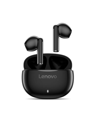 Lenovo E310 True Wireless Earbuds Bluetooth 5.3 TWS Headphones with 13mm Drivers AI Noise Reduction Mic Up to 20H Battery with Case USB-C Charging IPX4 Water Resistant Touch Control Black