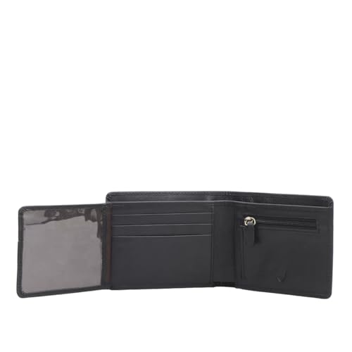 Image of Hidesign Men Black Fort Worth W4 Casual Bi-Fold M