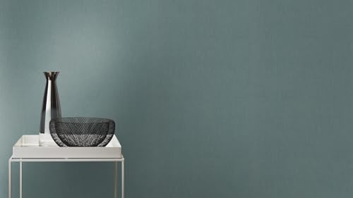 Rasch Wallpaper 633184 - Plain Non-Woven Wallpaper in Teal Green from The Color Your Life Collection - 10.05 m x 0.53 m (L x W) - Image 3