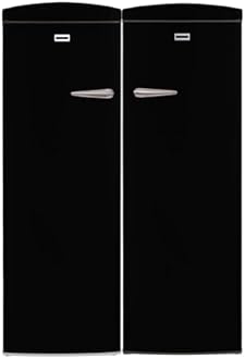 Conserv 24in Retro Set Refrigerator 11cf + Upright Freezer 8.3cf E-Star 110V (Black)