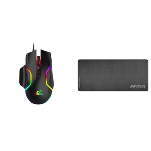 Image of Ant Esports GM320 RGB Optical Wired Gaming Mouse | 8 Programmable Buttons | 12800 DPI I Ergonomic De