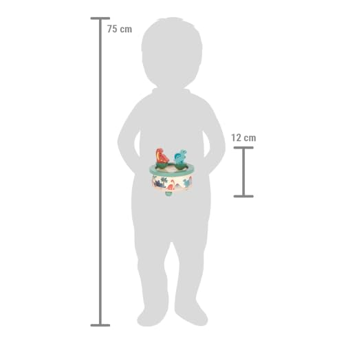 small Foot Spieluhr „Dino“, Klassische Spieldose aus FSC 100%-zertifiziertem Holz, für Kinder ab 3 Jahren, 12628