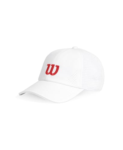 Wilson Gorra Perforada Activa, Bright White/Infrared, LXL Unisex Adulto