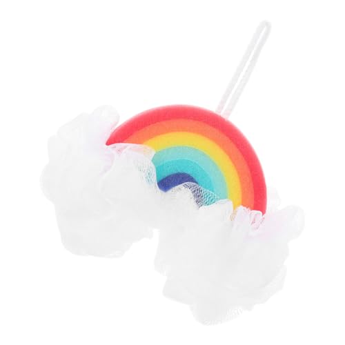 iplusmile Esponja de Baño Portátil para Niña Forma de Arcoíris Suave y Exfoliante Limpiador Corporal para Uso Doméstico para Cuidado Delicado Infantil