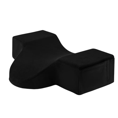 Almohada para cama de pestañas para cabeza, cojín de pestañas, cojín cervical para extensiones de pestañas, 19,69 x 7,87 x 4,72 pulgadas, salón de belleza, cojín de cereales con bolsillos, materiales