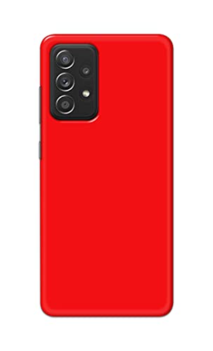 Image of Printed Hard Back Cover Case for Samsung Galaxy A52 | A52 5G | Samsung Galaxy A52s 5G Back Cover (Plain Red) -1803