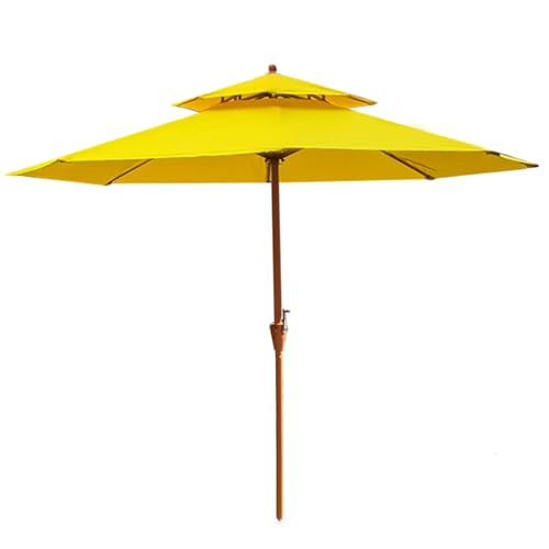 Genérico Sombrilla de jardín 2,70 m Parasol con Apertura y Cierre fácil sombrilla de Exterior para césped terraza Patio y balcón sin Base(Yellow)