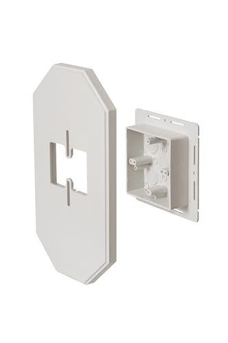 Arlington 8091FDBL Plastic Wall/Vertical Mount All Siding Box Kit With Mega Mounting Plate 7.142 Inch x 0.78 Inch x 13.49 Inch