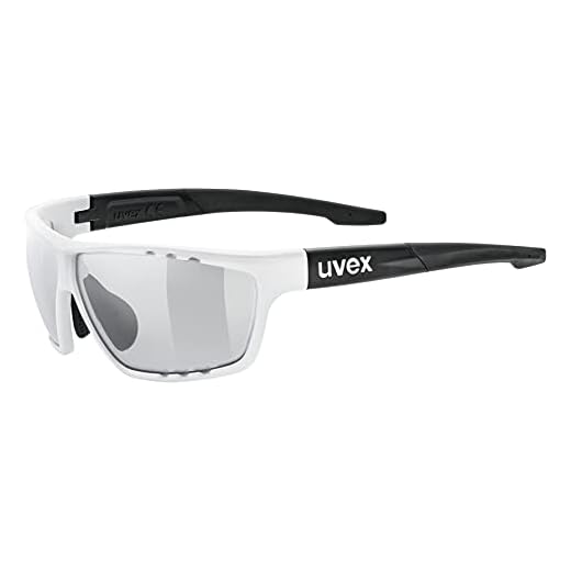 uvex sportstyle 706 V, gafas deportivas unisex, fotocromáticas, antivaho, white black matt/smoke, one size