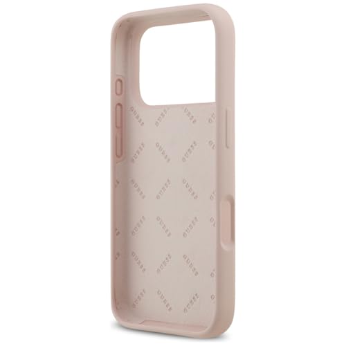 Coque silicone Guess iPhone 17 Pro rose 4G Script antichoc CG MOBILE