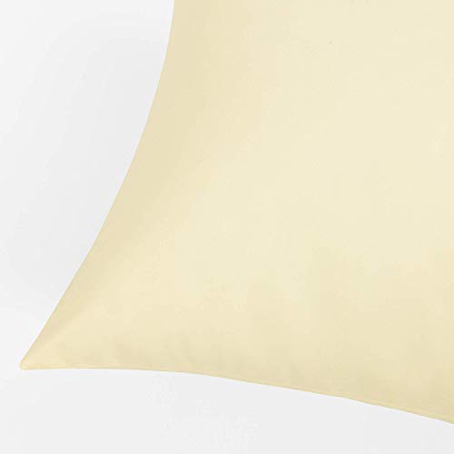 FLXXIE Microfiber Pillow Cases Standard Size, Soft Pillowcases with Envelope Closure, Wrinkle, Stain Resistant Pillow Covers, 20x26, Ivory