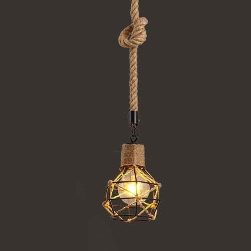Lustre industriel vintage en fer forgé pour table de séjour