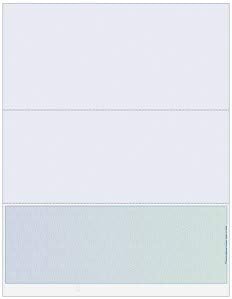 Best Security Prismatic Bottom Check Stock, Blank Computer Check Paper with Blue to Green Background, 500/Pk