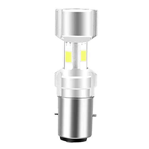 BA20D LED Motorcycle Headlight Bulb 3 Sides Super Bright White H6 High Low Beam Light Motorbike Headlamp 1200LM COB Chips 6500K