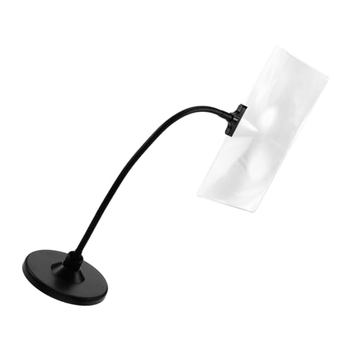 Abaodam Magnifying Glass with Stand Flexible Gooseneck Desktop Lens for Reading Crafts Sewing Watch Repair Black