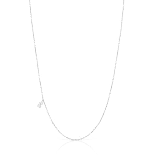 TOUS Collar de Plata de Primera Ley para Mujer de 5.35mm, 45cm de Largo, Versatil y Combinable, Colección Bold Bear