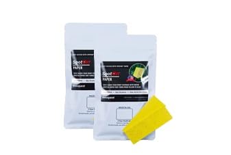 SpotOn Water Sensitive Paper WSP for Sprayer Calibration - Two Packs of 1"x3" Paper - 50 Sheets Per Pack - Reduce Waste and Ensure Consistent Application of Spray Droplets - Assess Spray Coverage